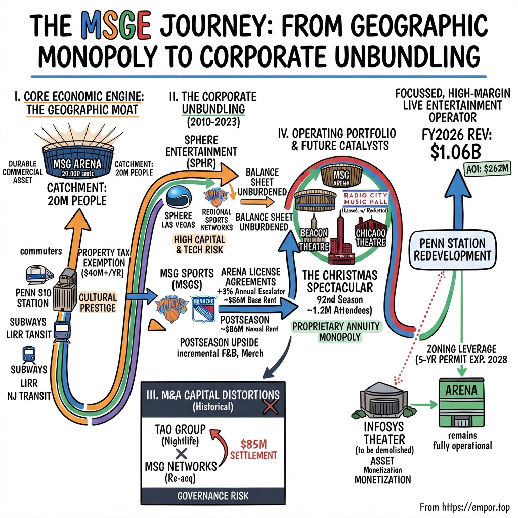 Madison Square Garden Entertainment visual story map