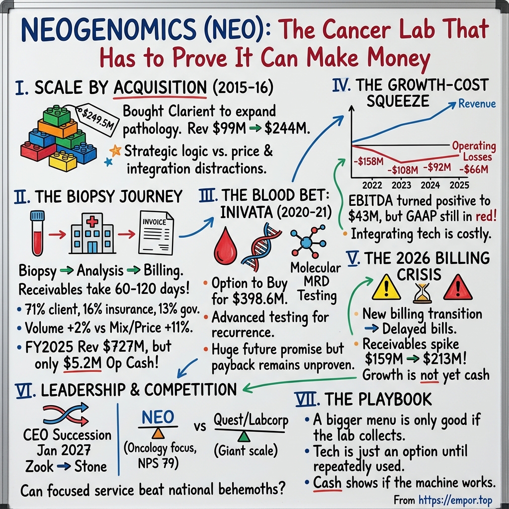 NeoGenomics visual story map