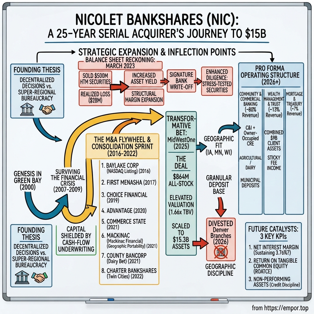 Nicolet Bankshares visual story map