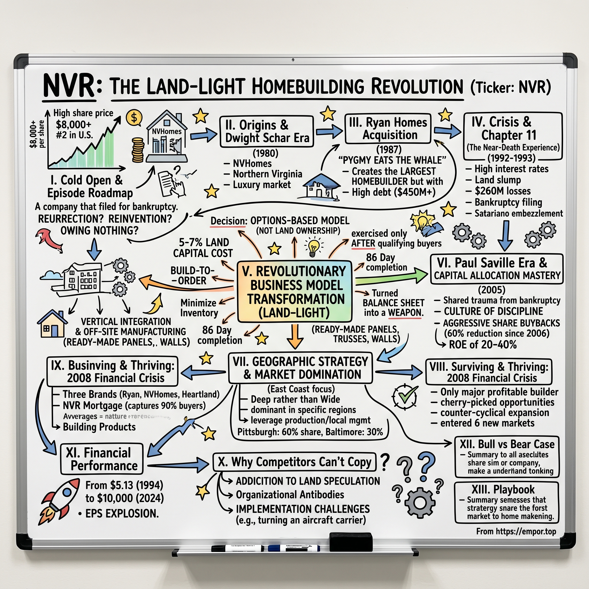 NVR, Inc. visual story map