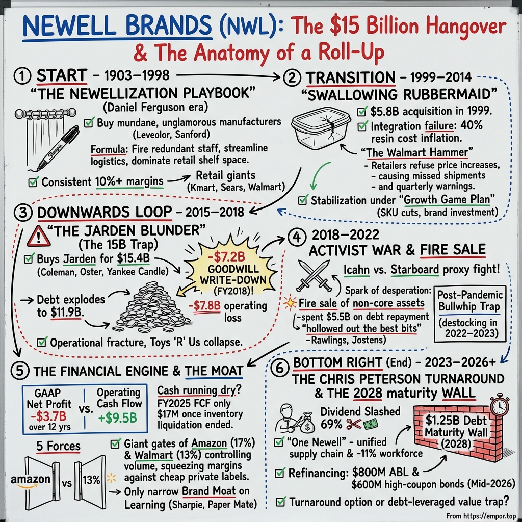 Newell Brands visual story map