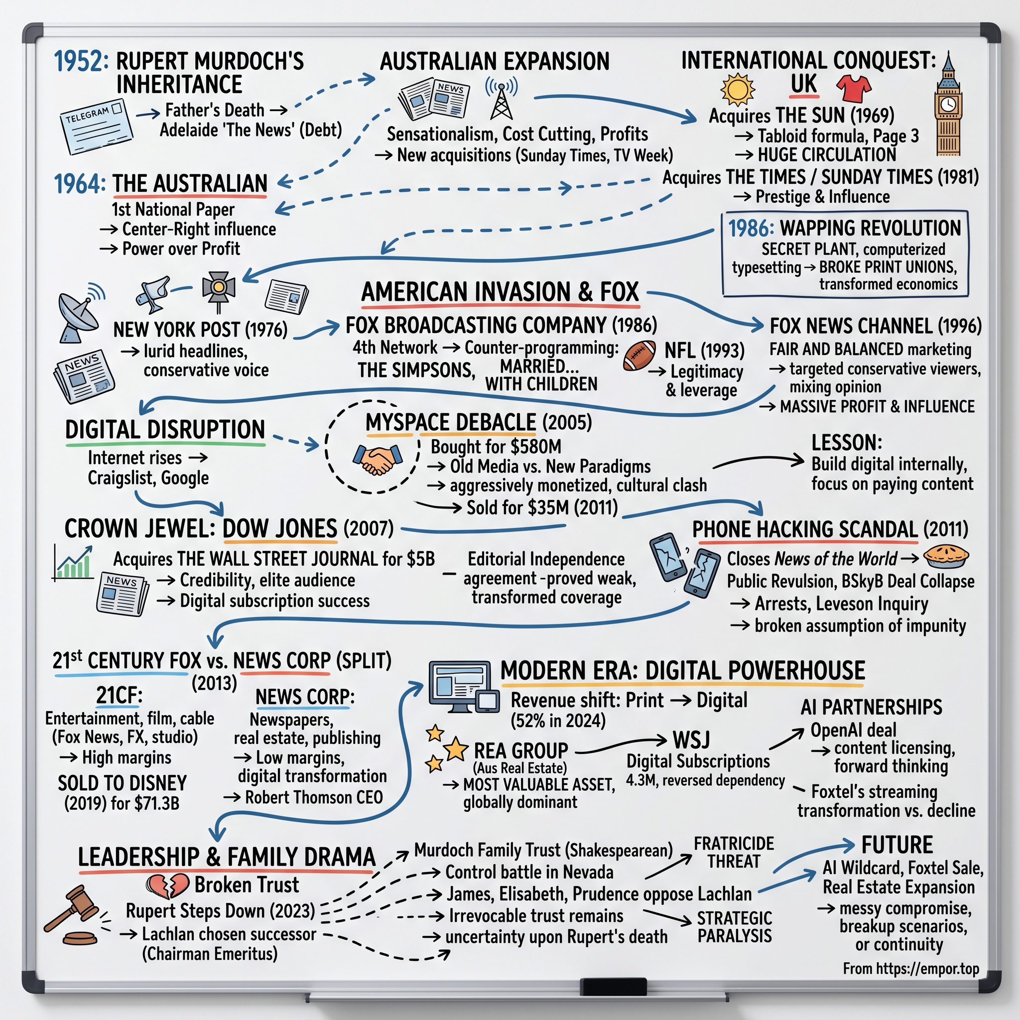 News Corporation visual story map