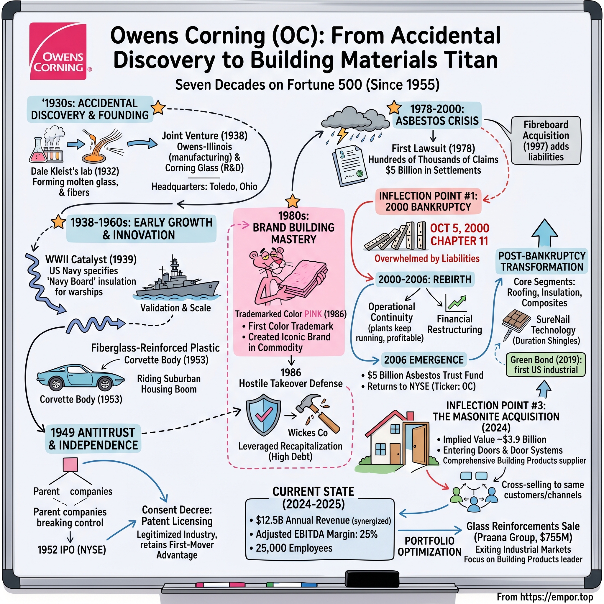 Owens Corning visual story map