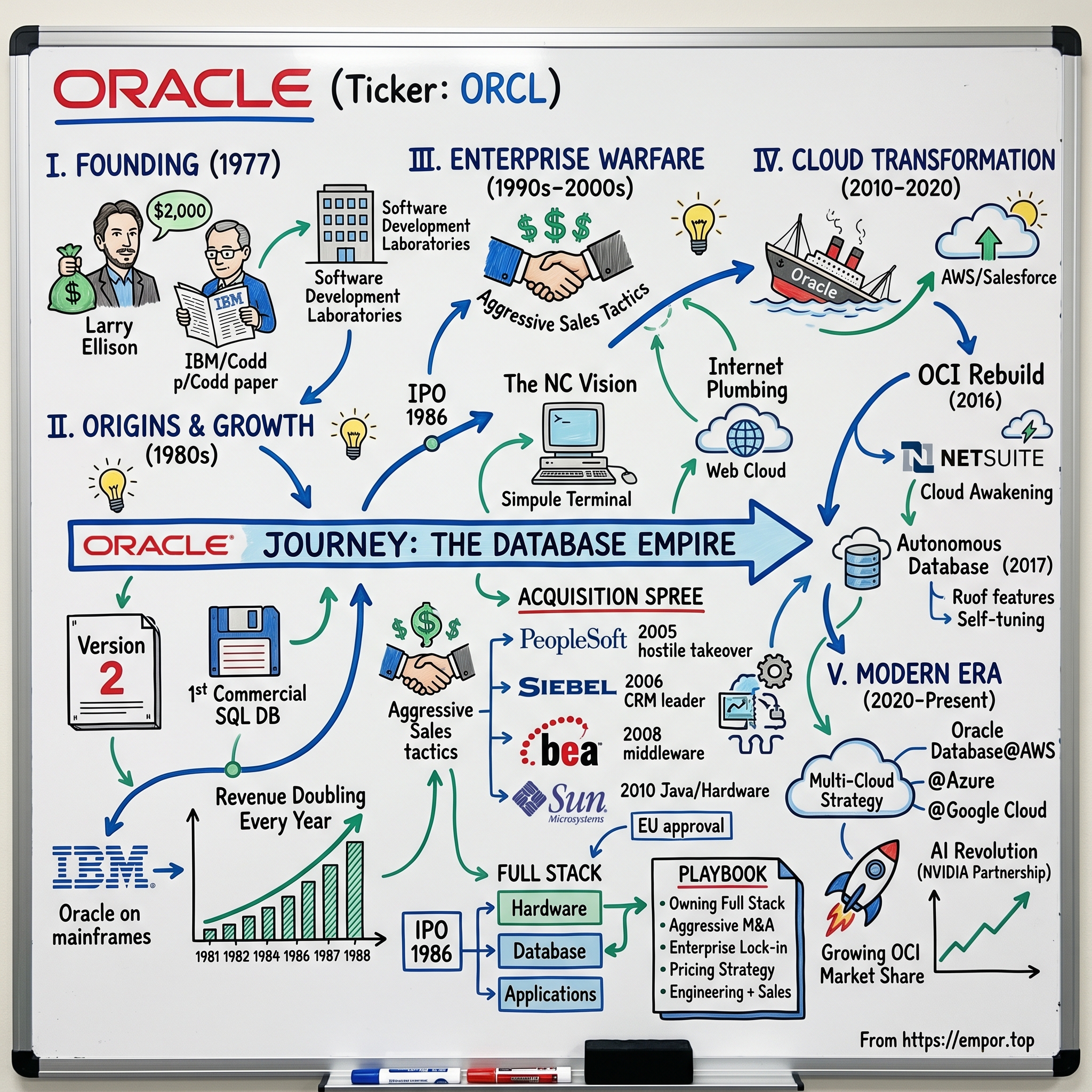 Oracle visual story map