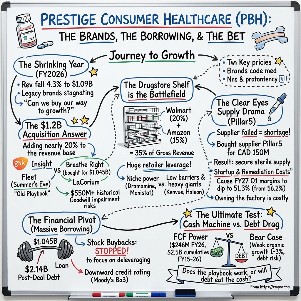 Prestige Consumer Healthcare visual story map