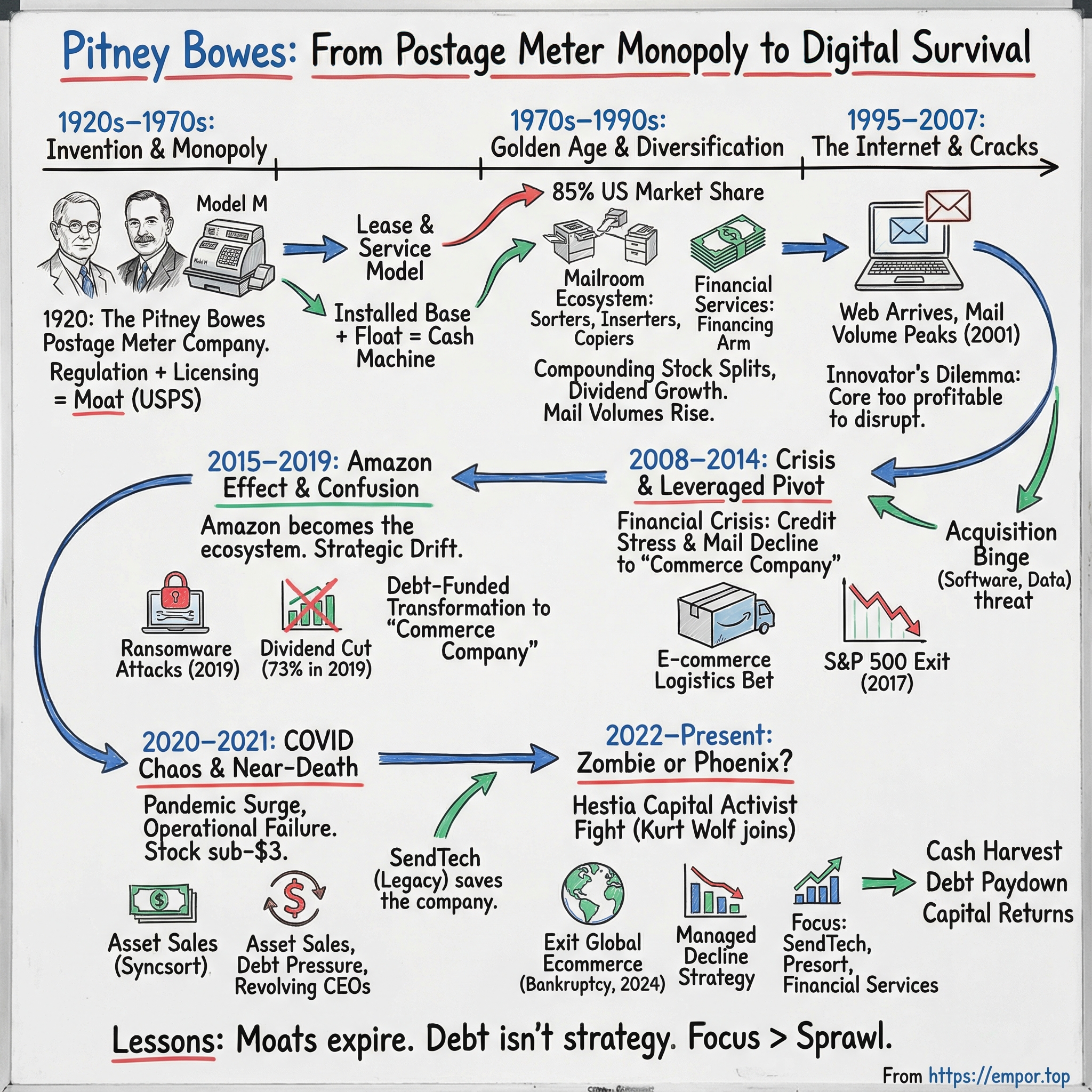 Pitney Bowes visual story map