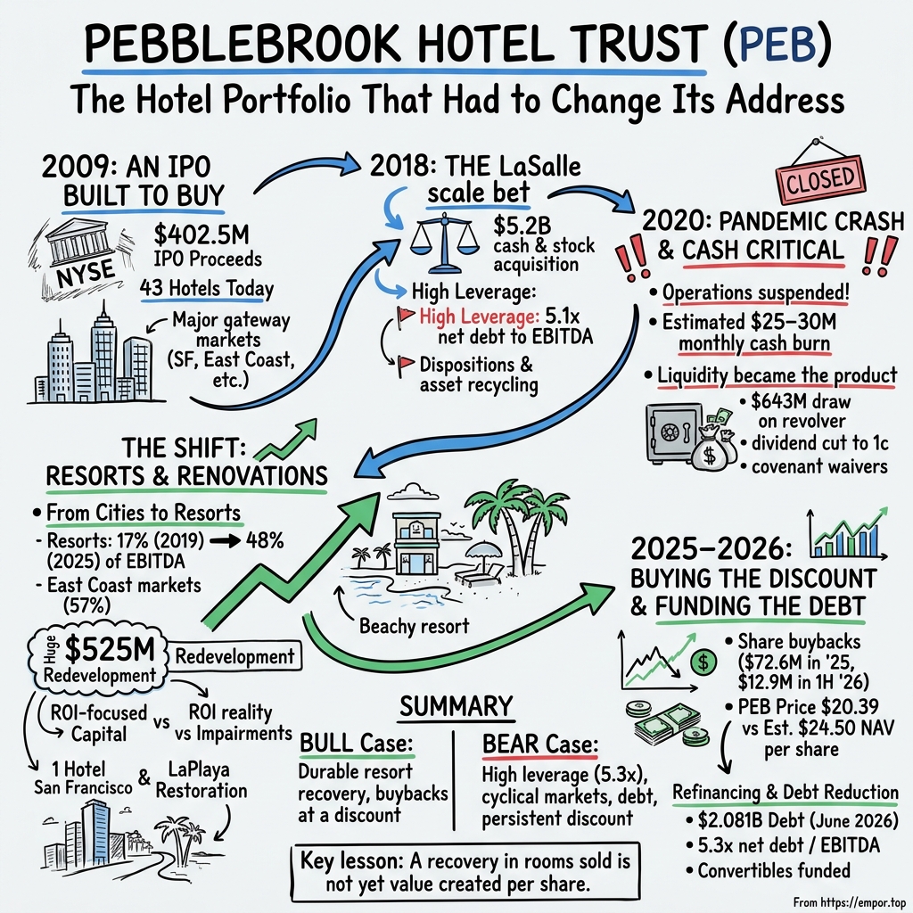Pebblebrook Hotel Trust visual story map