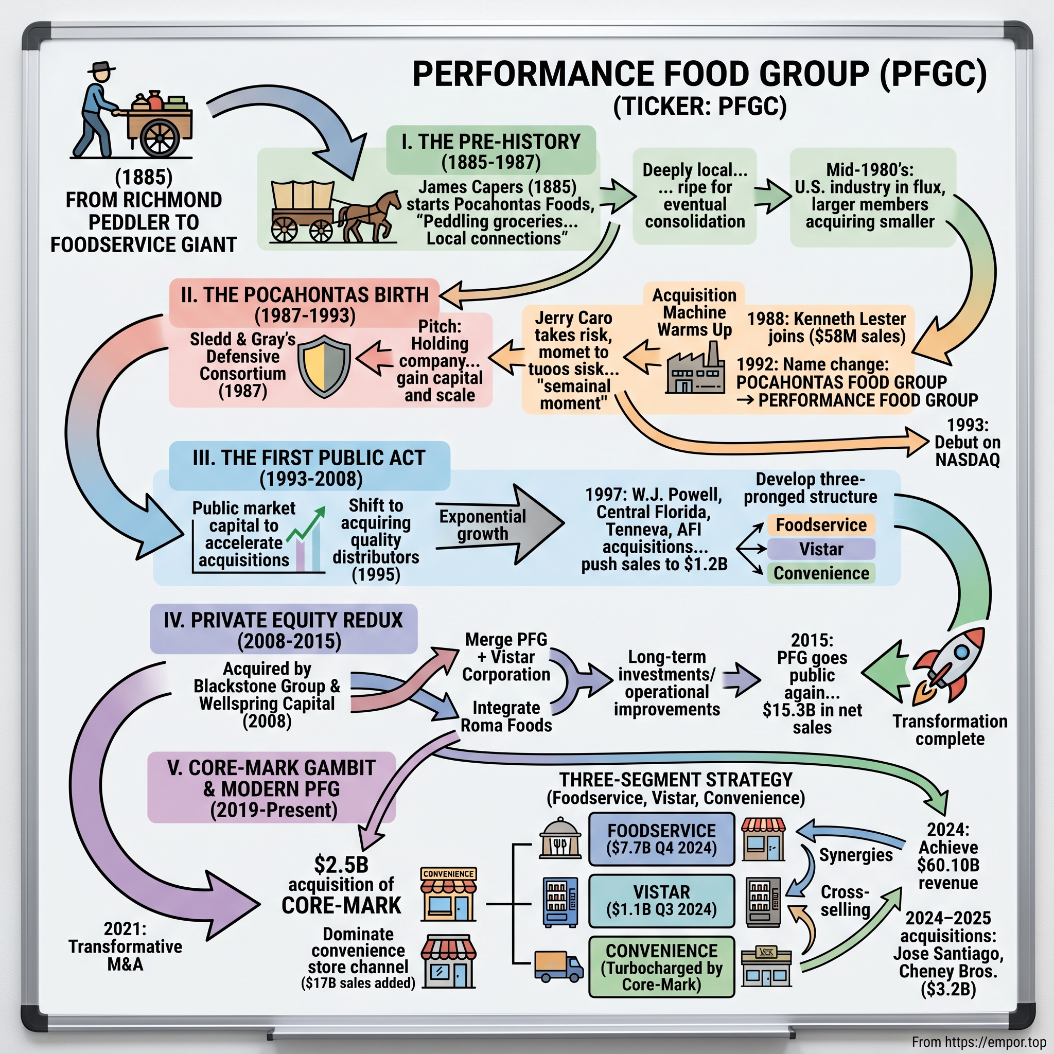 Performance Food Group visual story map