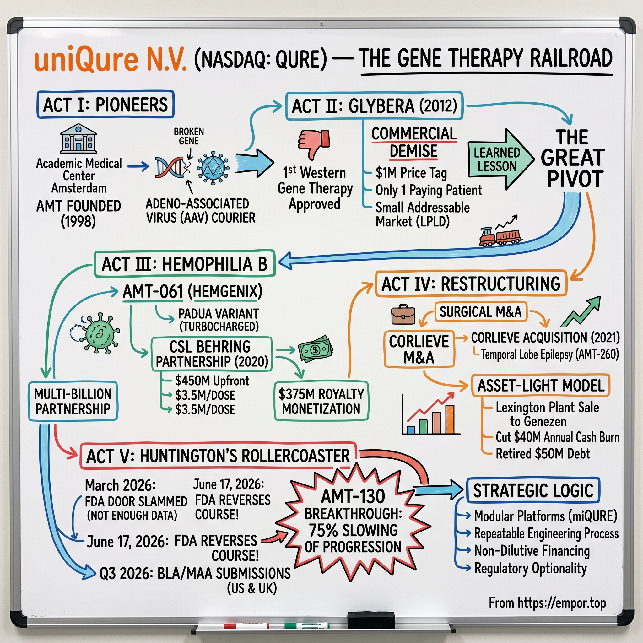 uniQure visual story map
