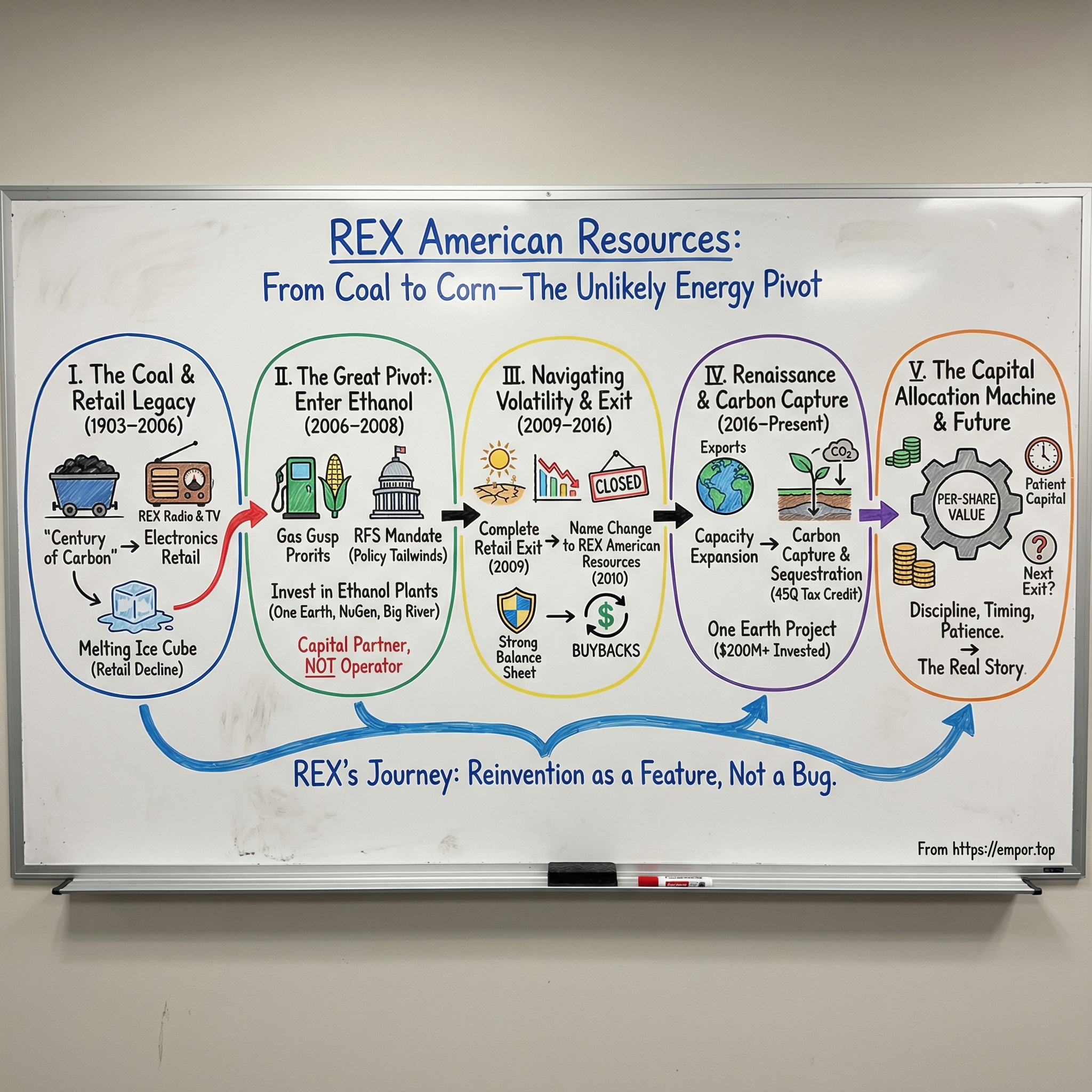 REX American Resources Corporation visual story map