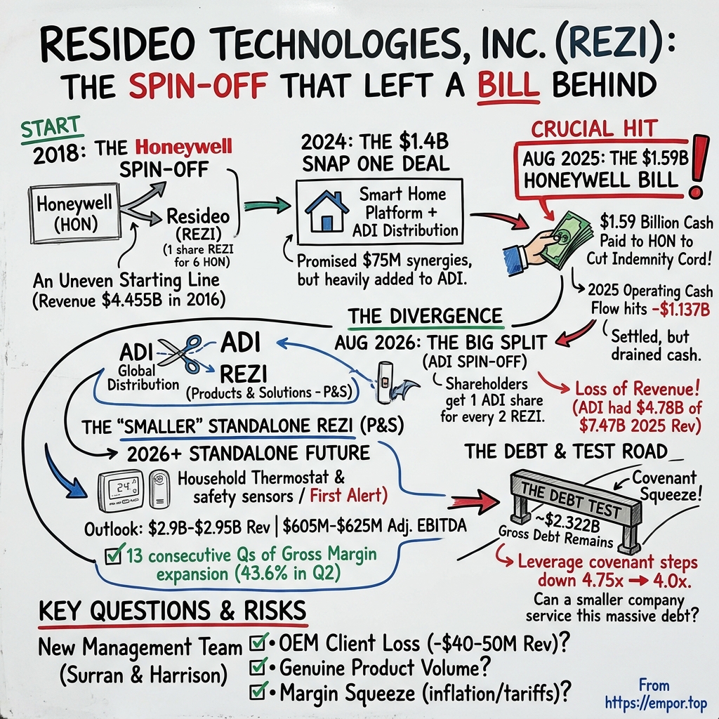 Resideo Technologies visual story map
