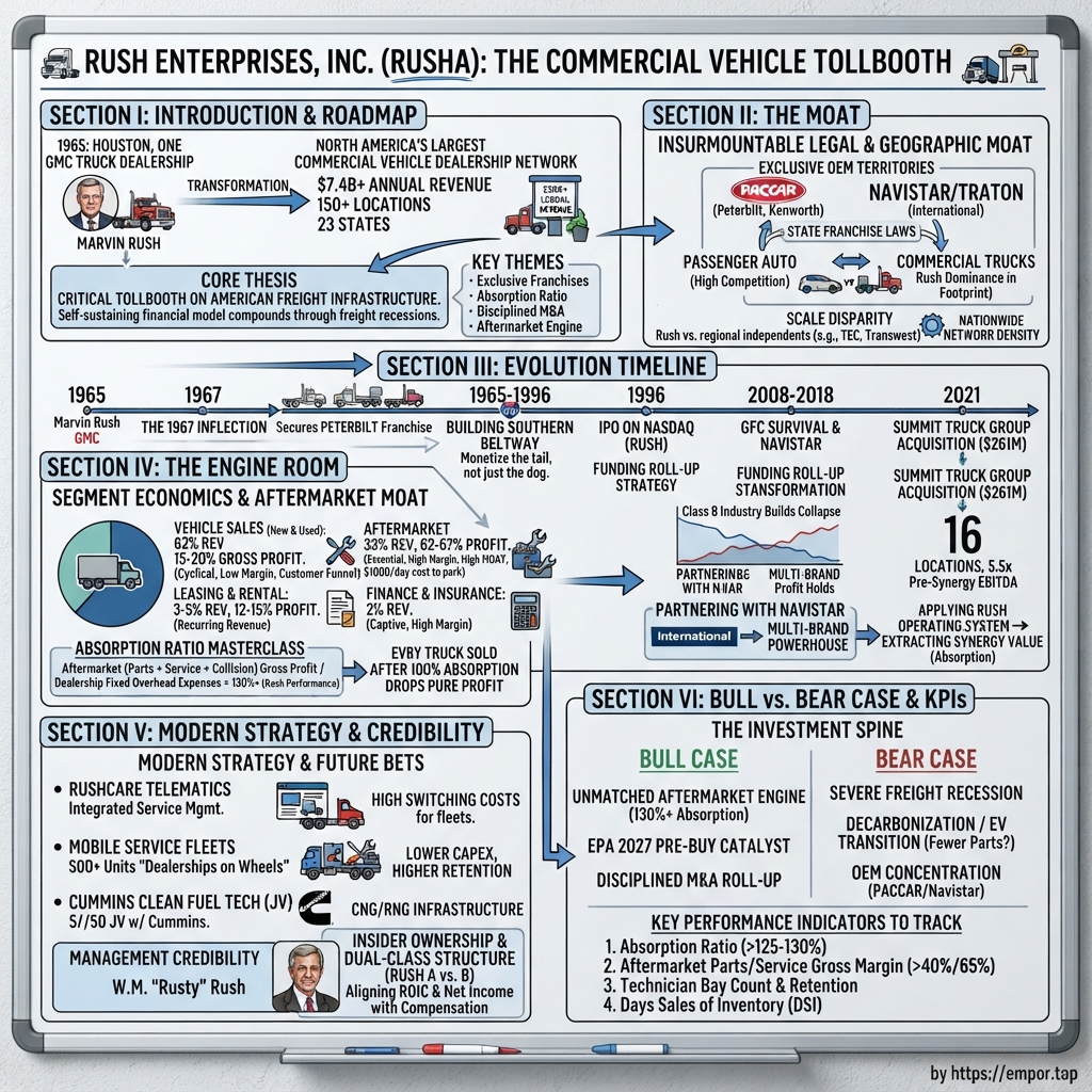 Rush Enterprises visual story map