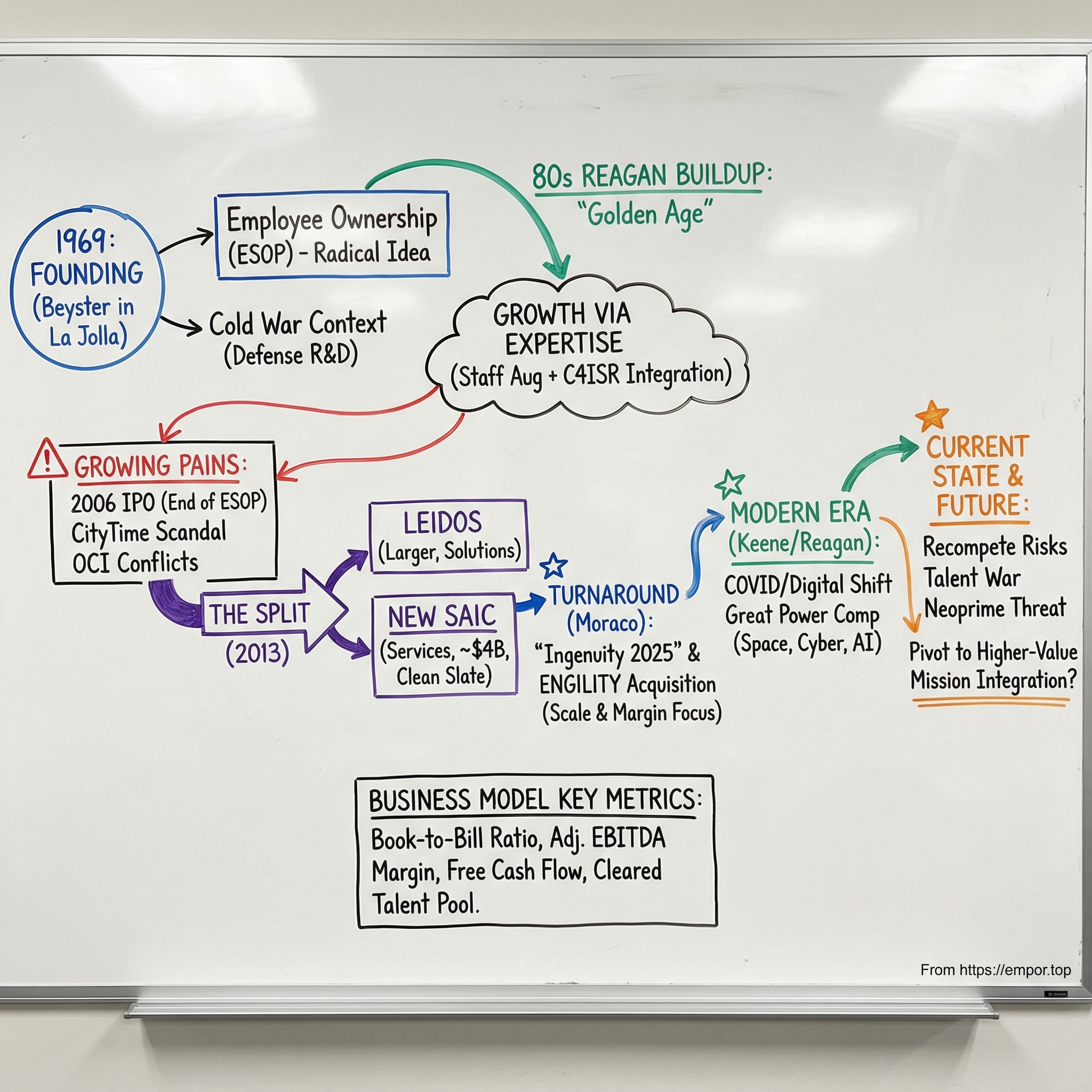 Science Applications International Corporation visual story map
