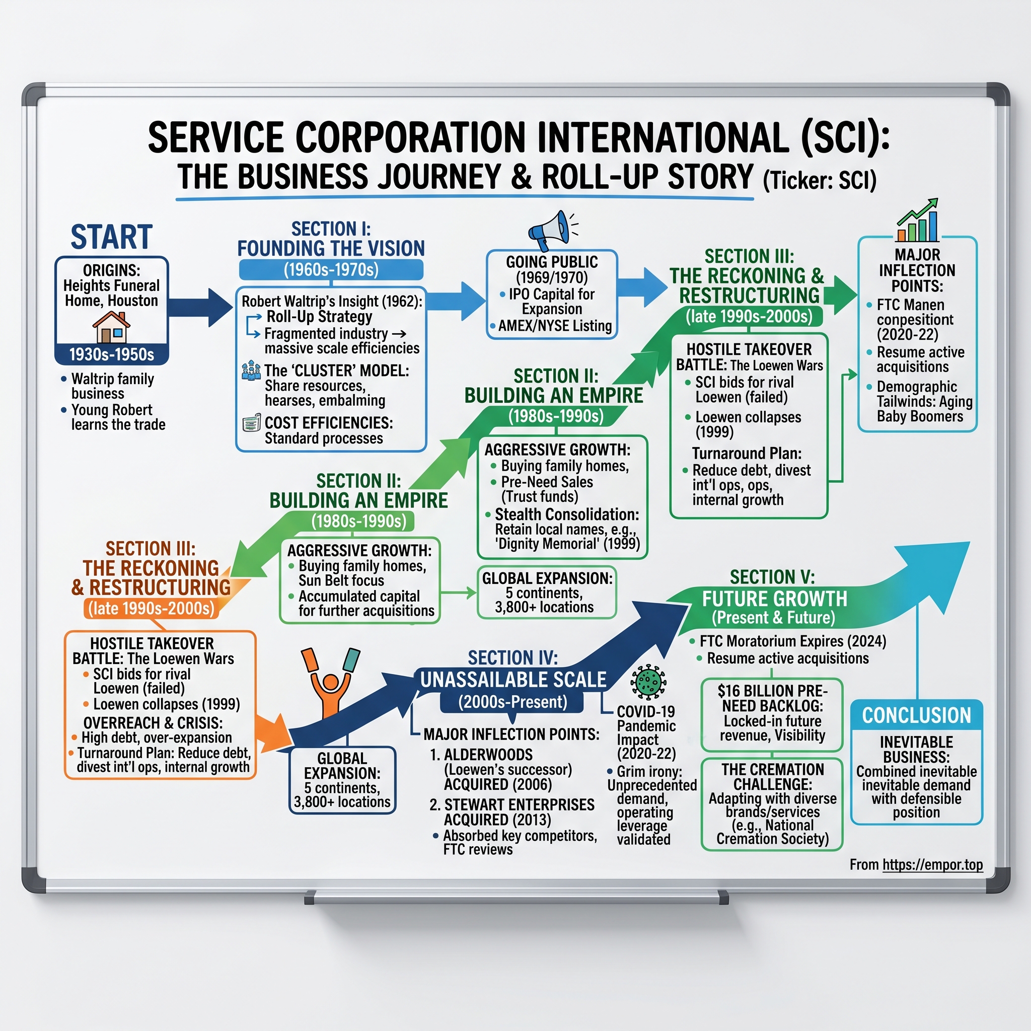 Service Corporation International visual story map