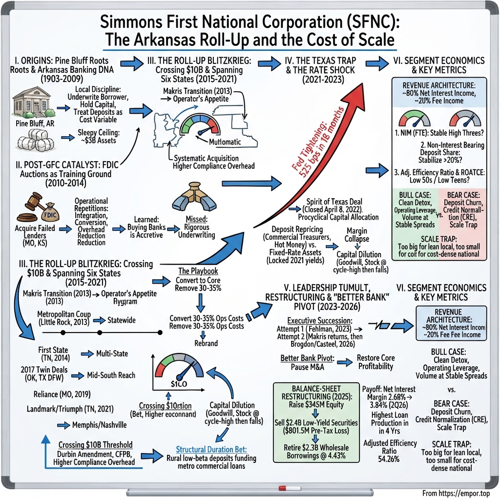 Simmons First National visual story map