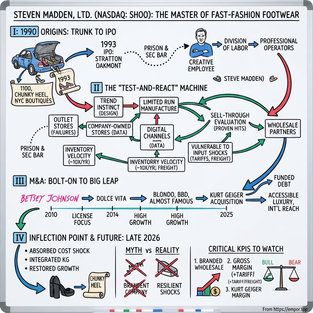 Steven Madden visual story map