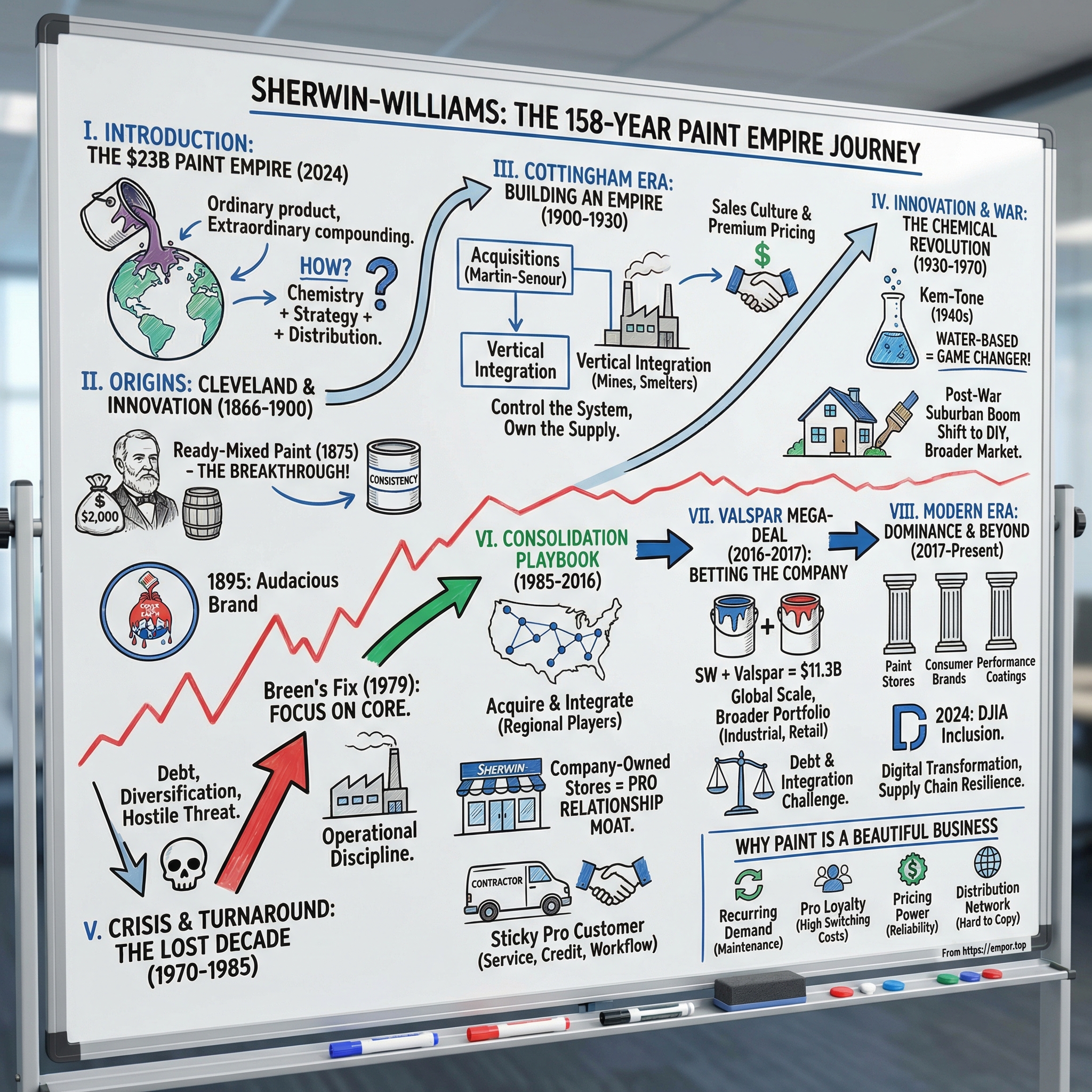 Sherwin-Williams visual story map