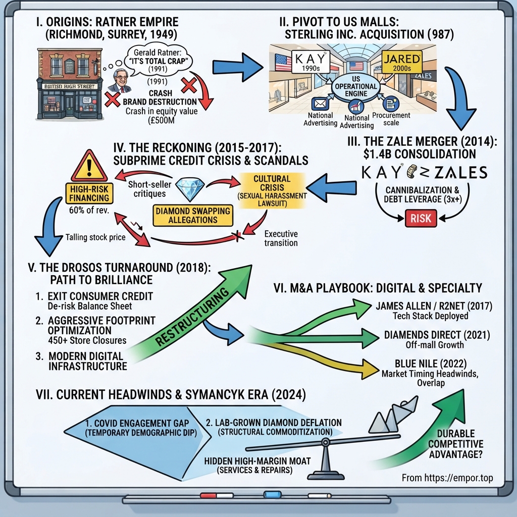 Signet Jewelers visual story map