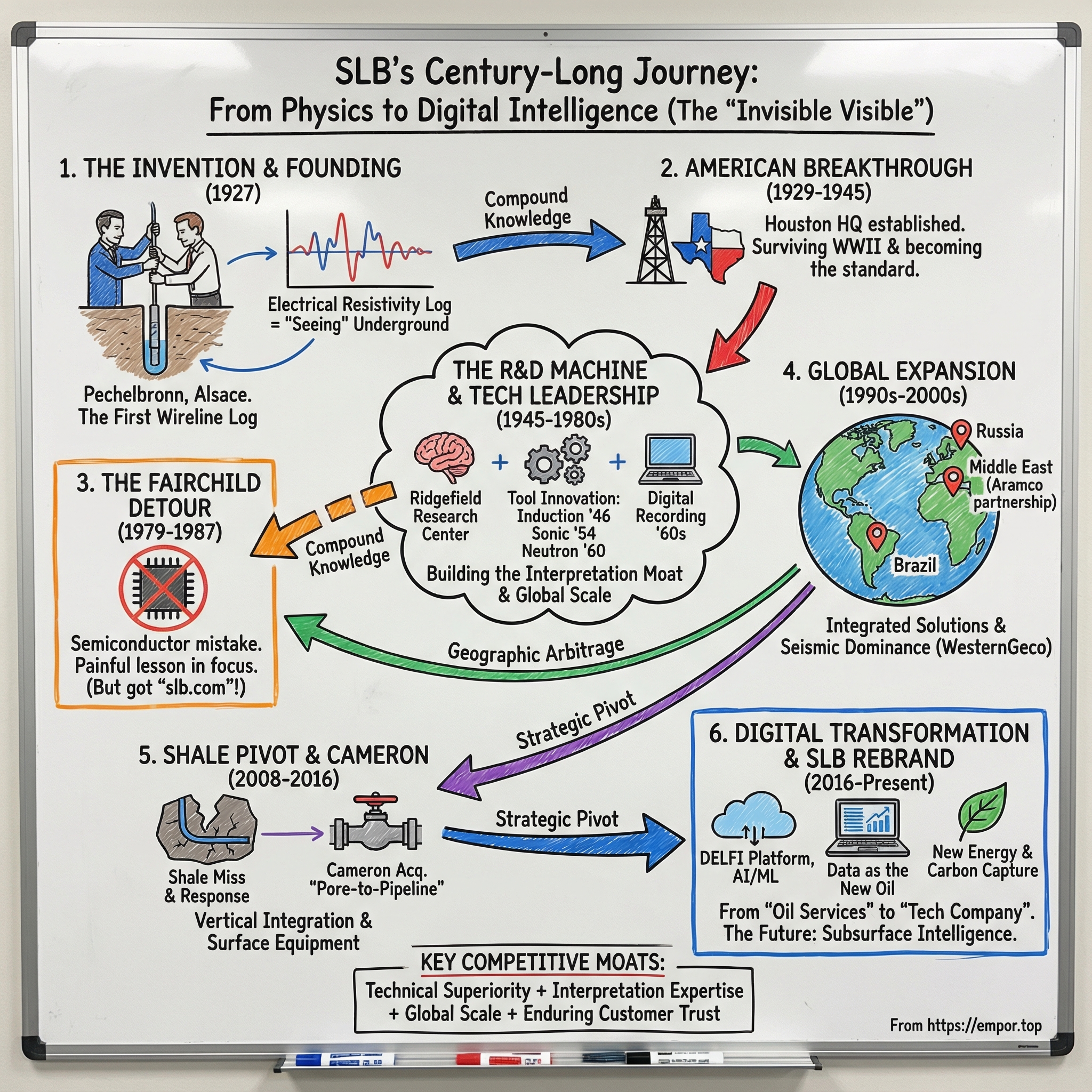 Schlumberger visual story map