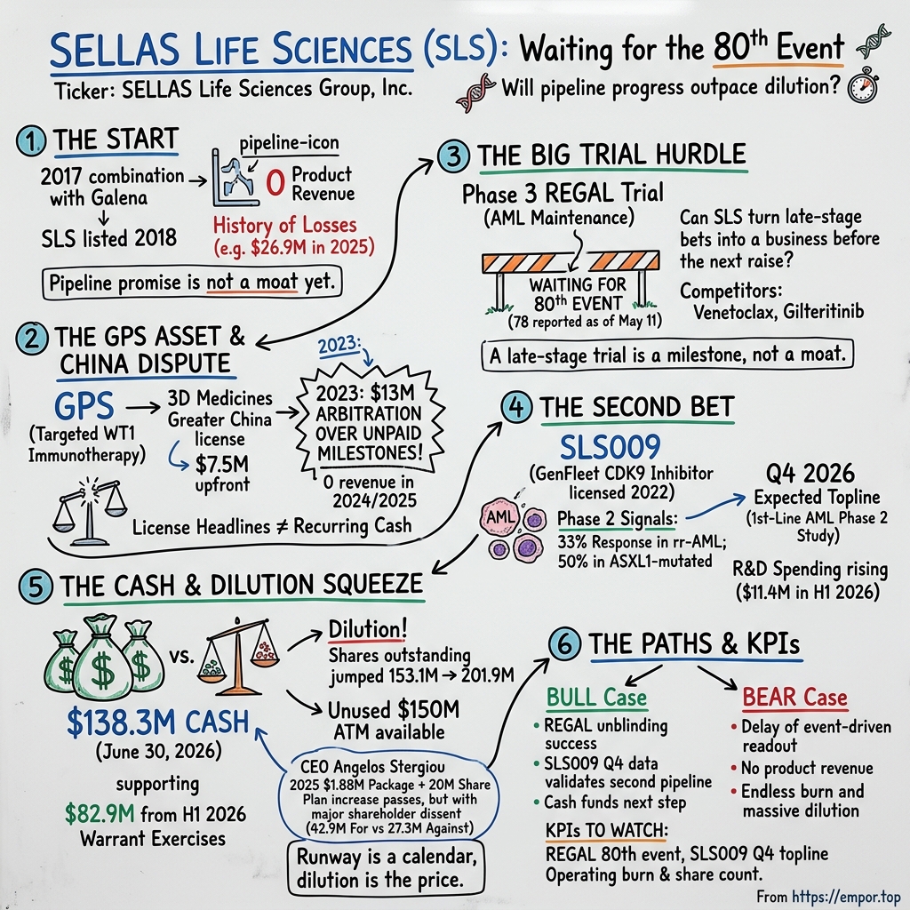 SELLAS Life Sciences Group visual story map