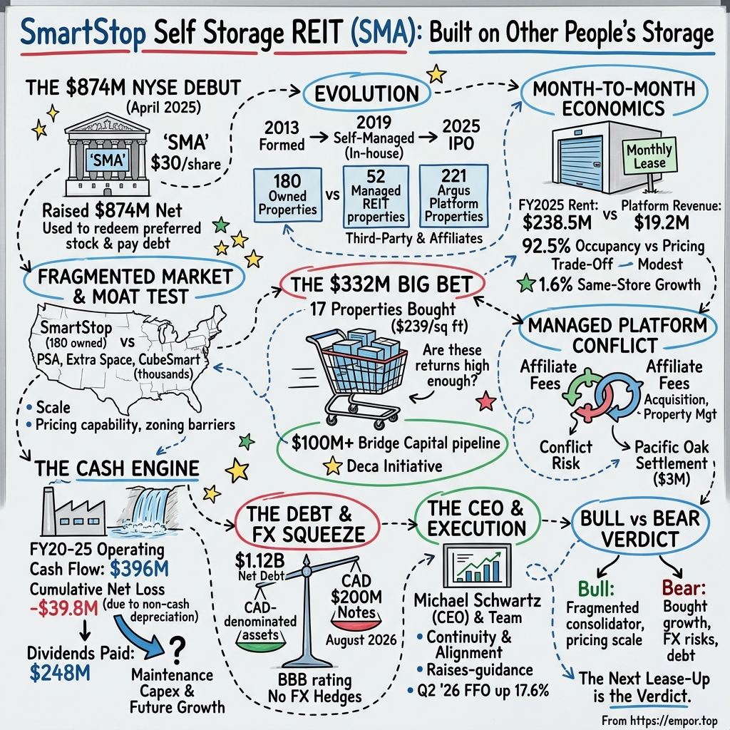 Smartstop Self Storage REIT visual story map