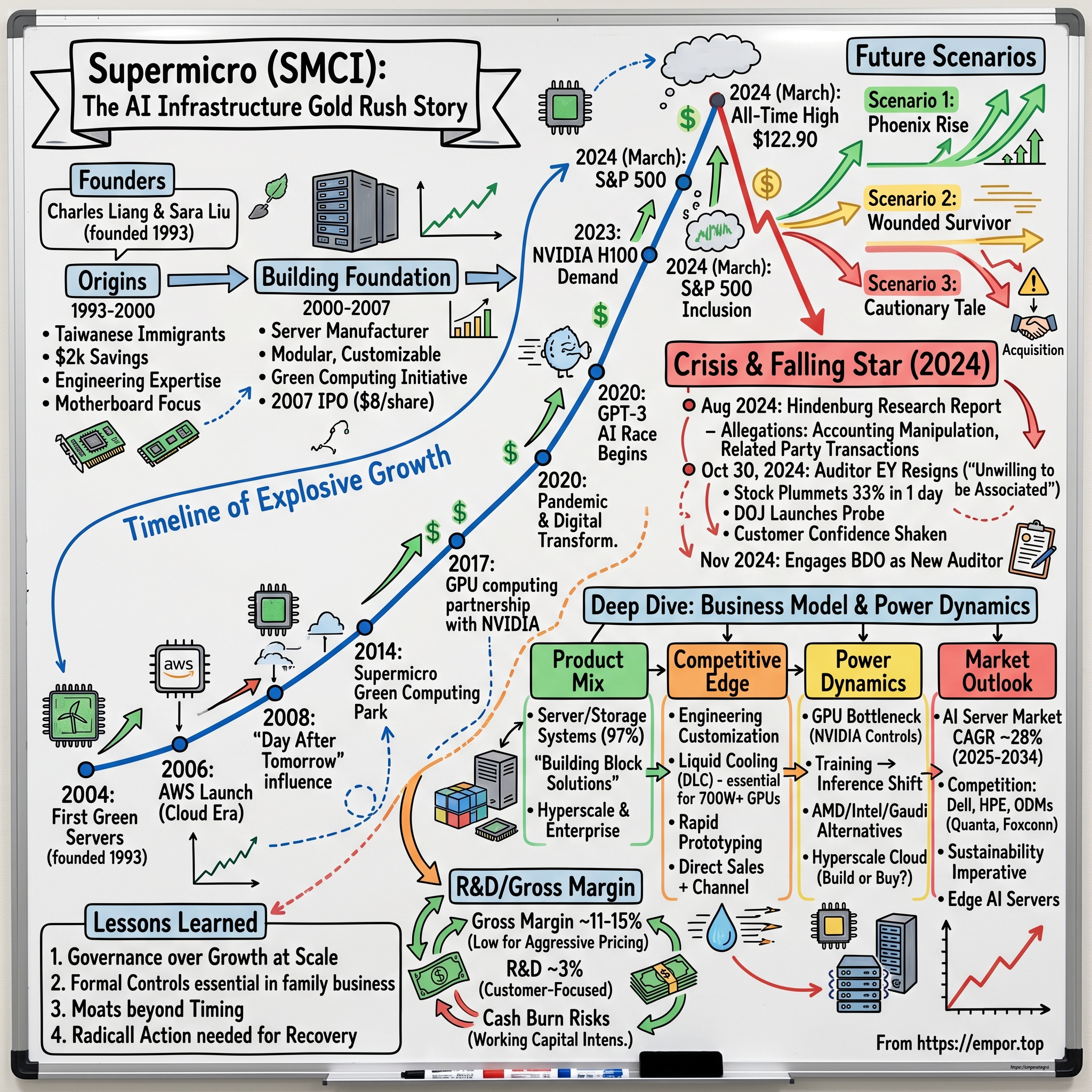 Super Micro Computer visual story map