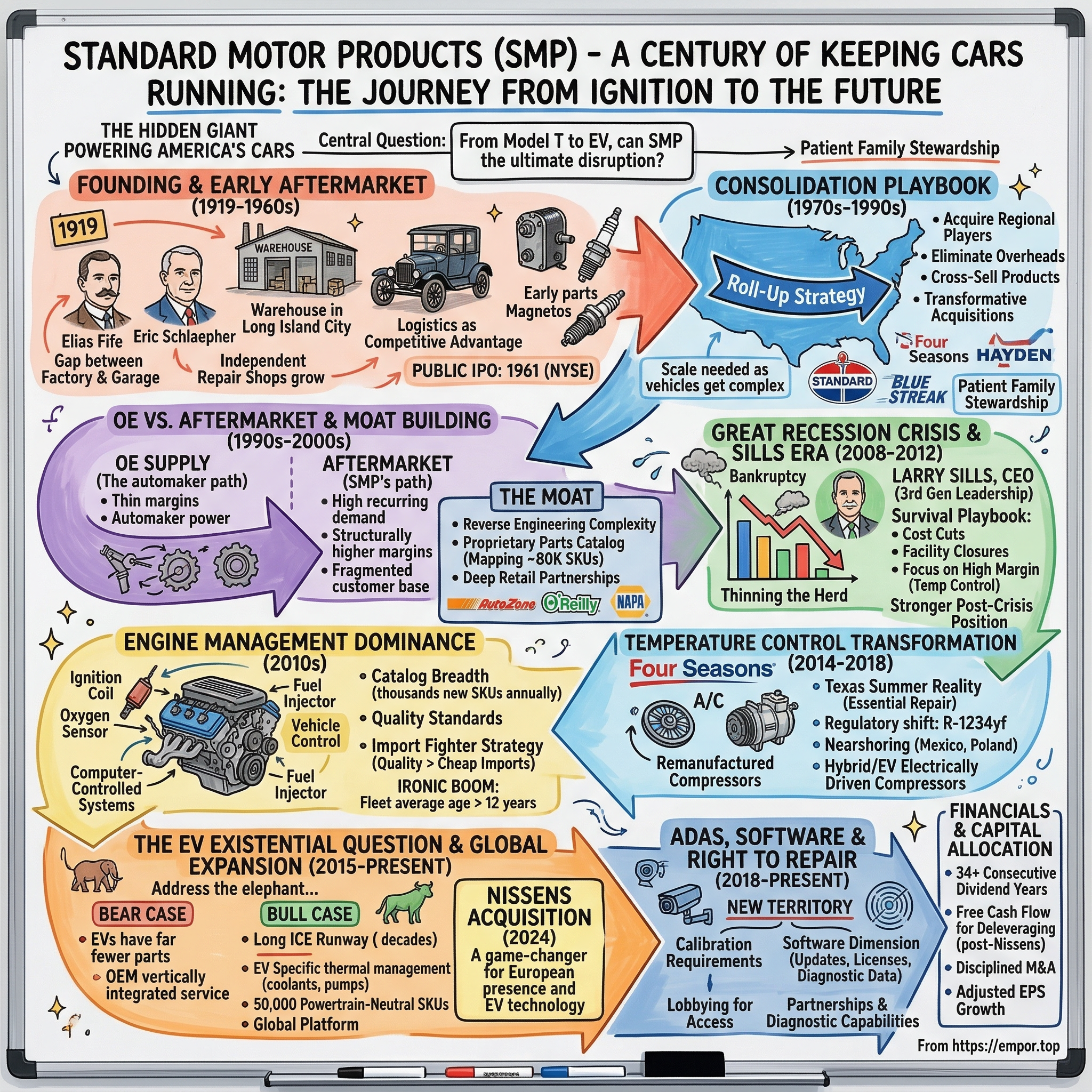 Standard Motor Products visual story map