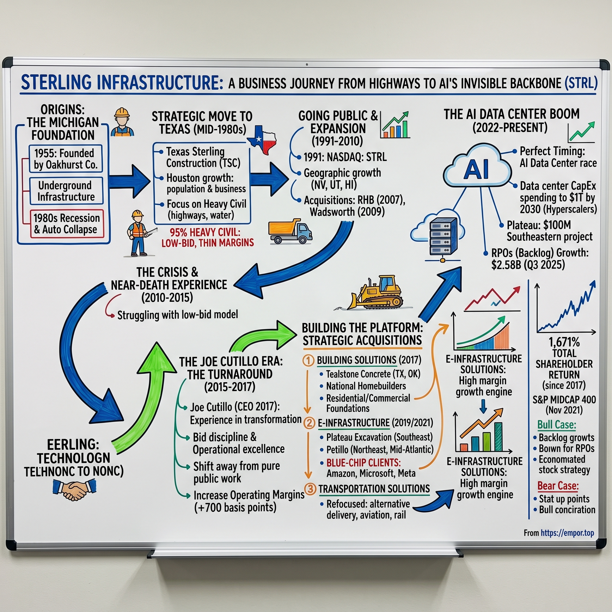 Sterling Infrastructure visual story map