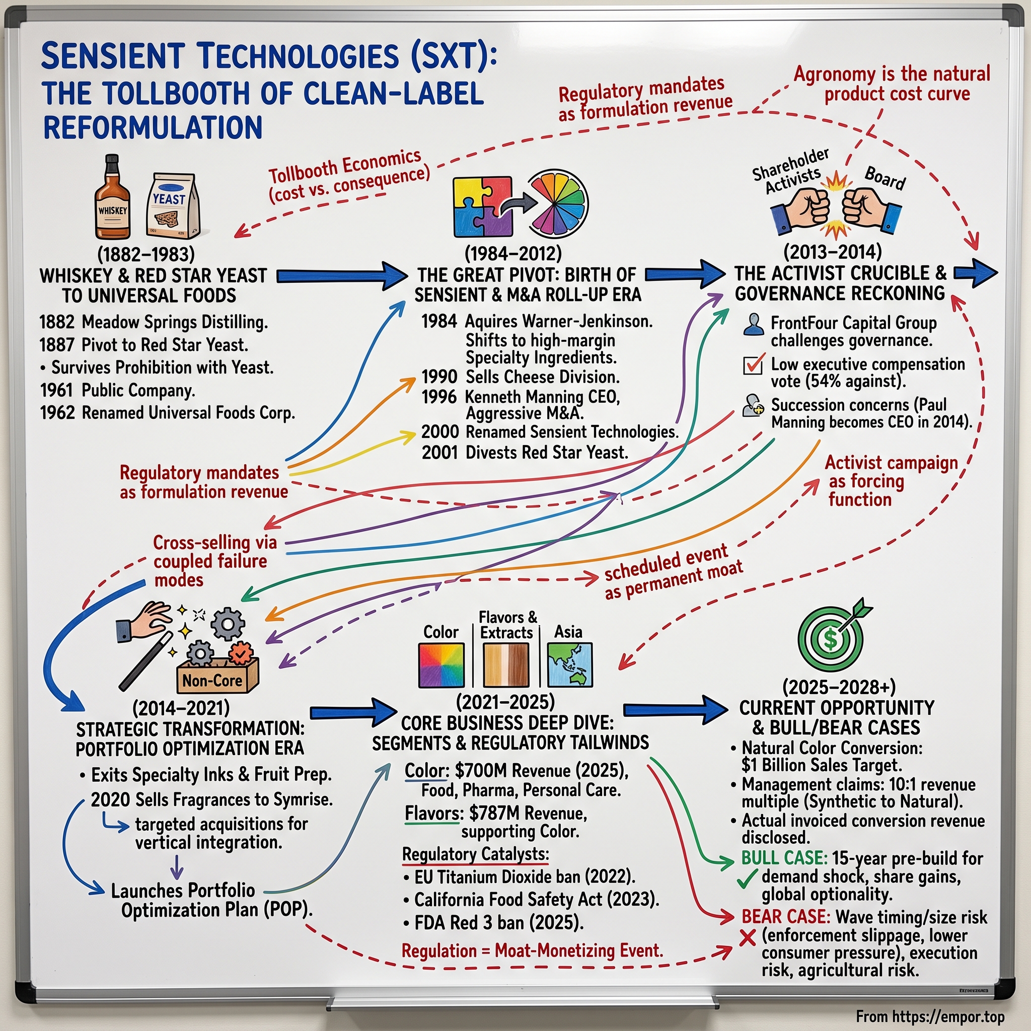 Sensient Technologies visual story map