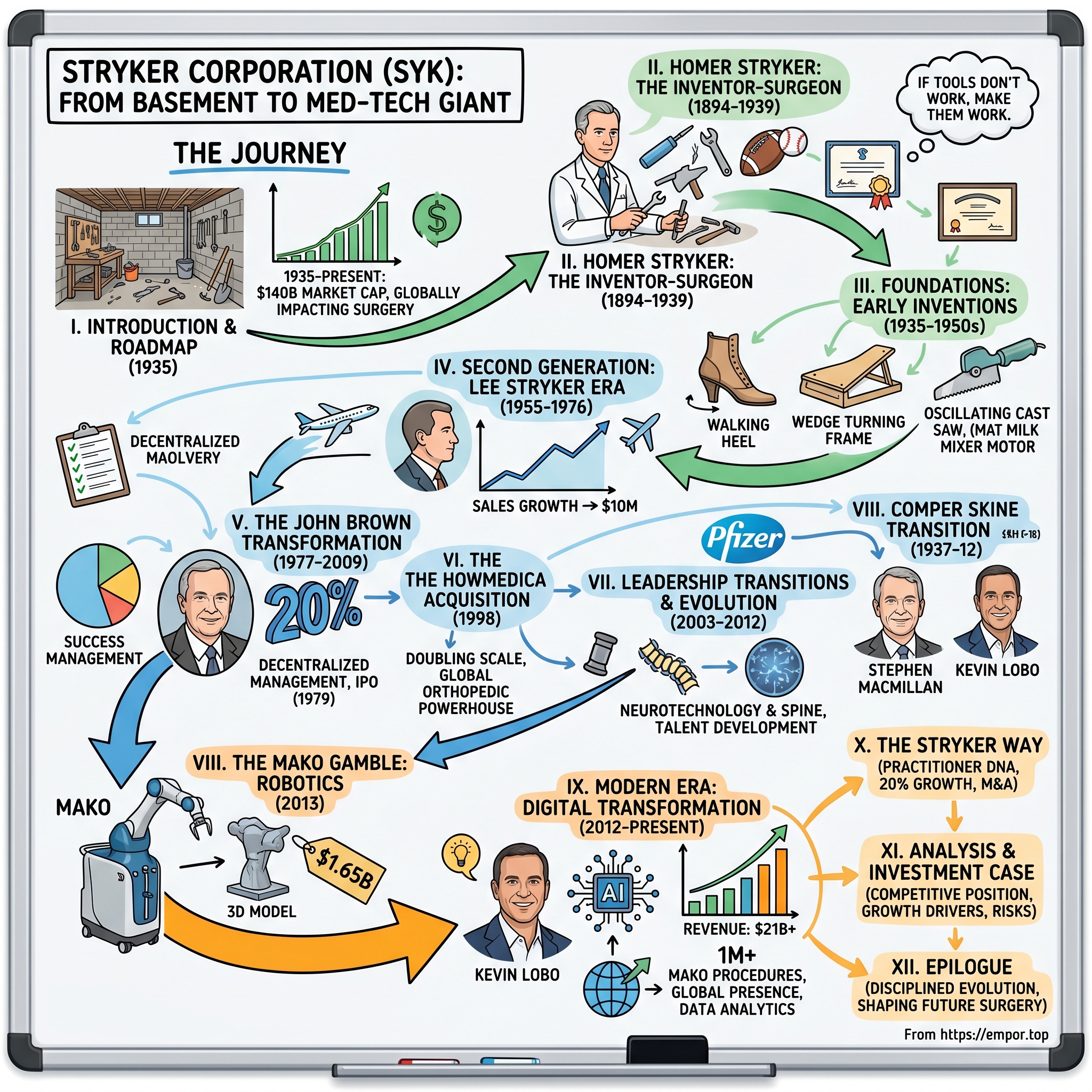 Stryker Corporation visual story map