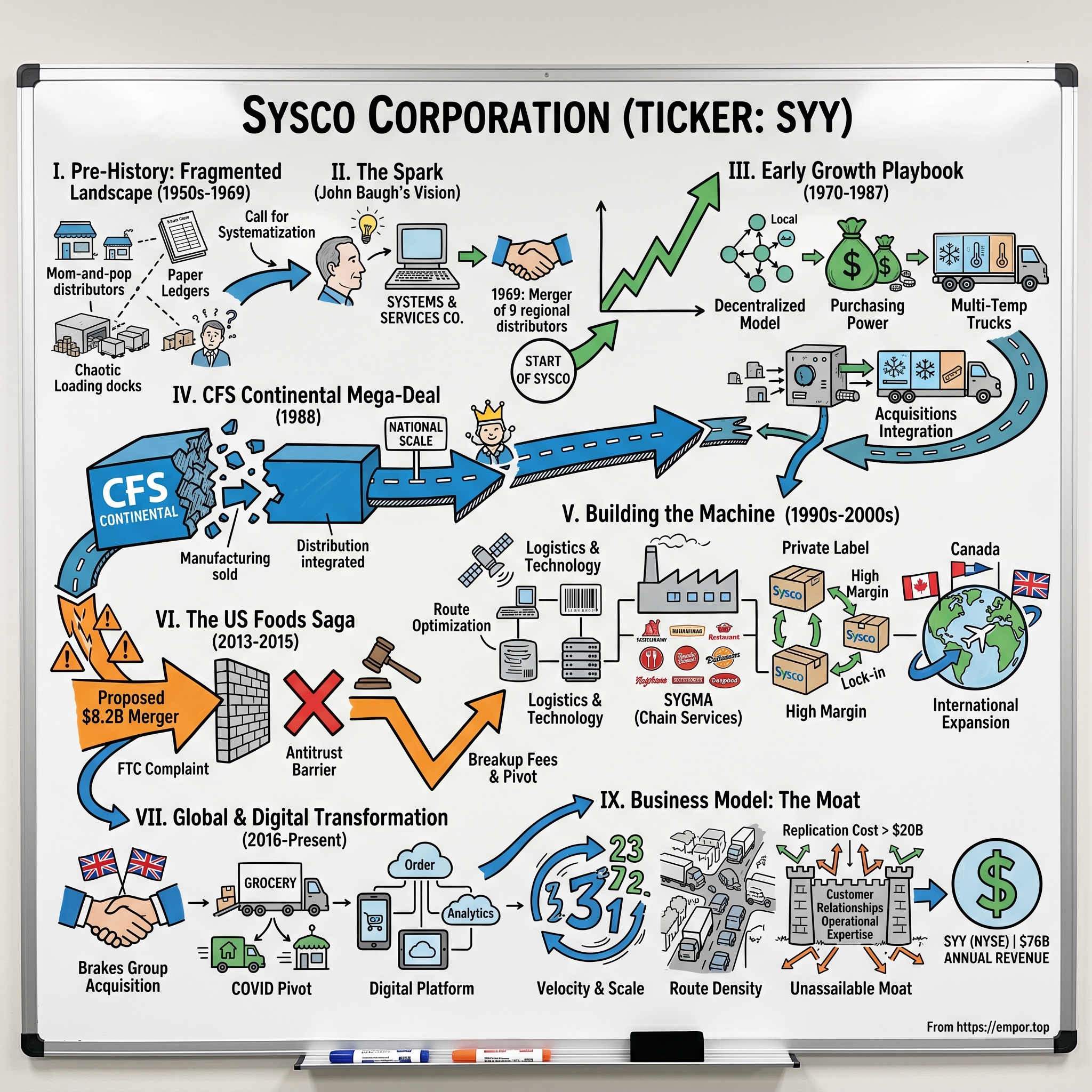 Sysco visual story map
