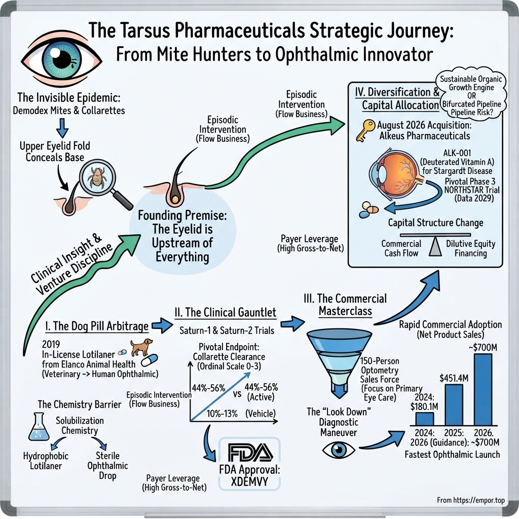 Tarsus Pharmaceuticals visual story map