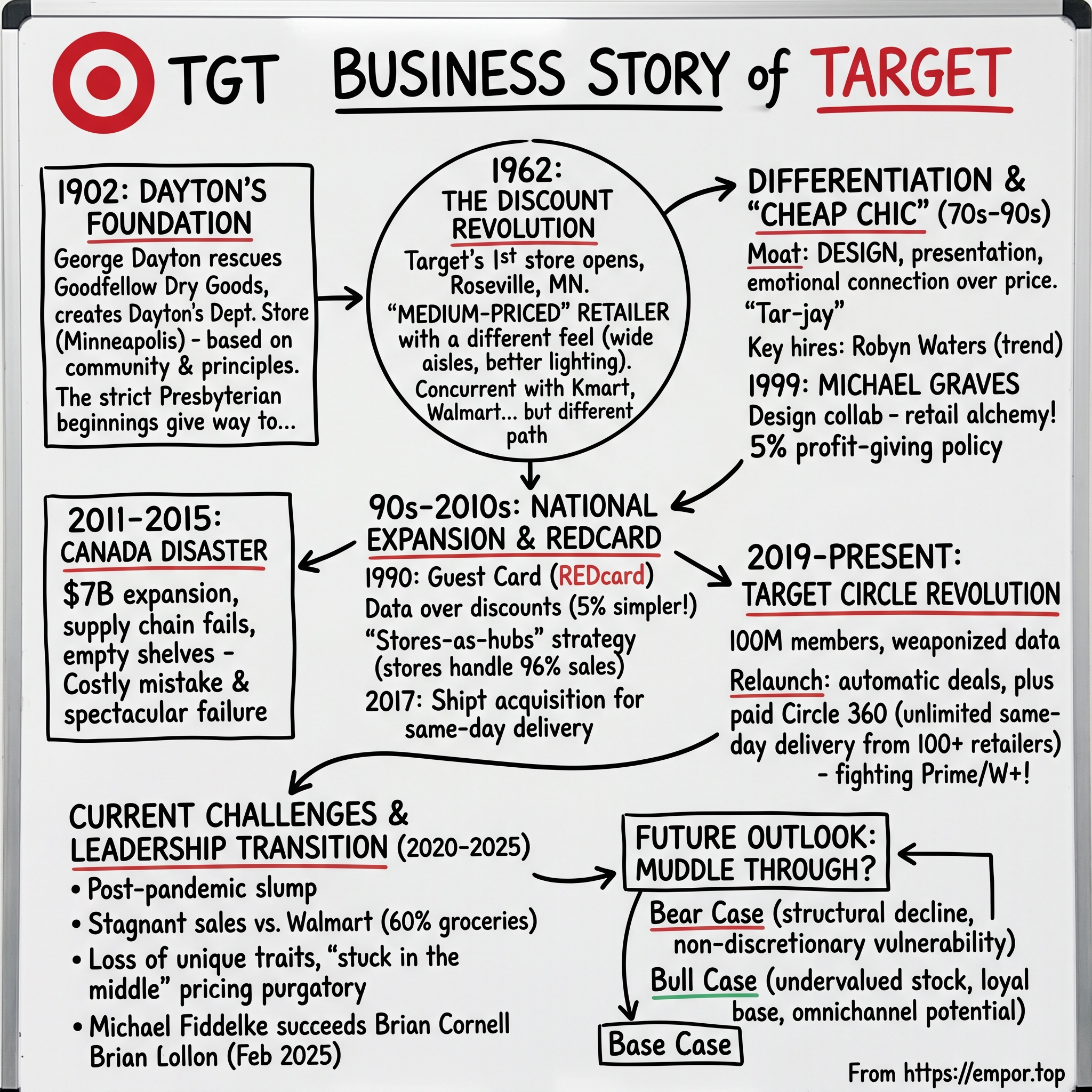 Target visual story map
