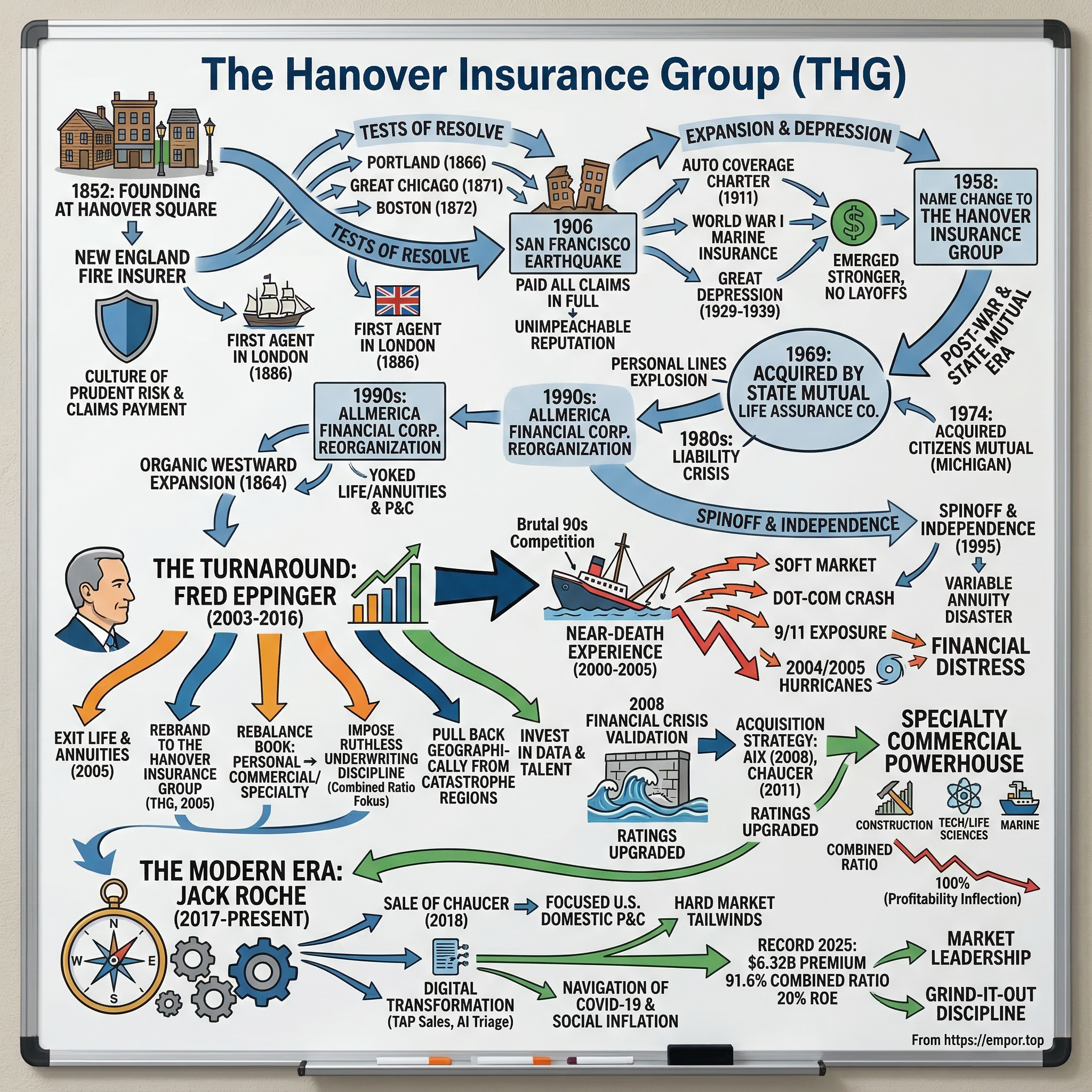Hanover Insurance Group visual story map