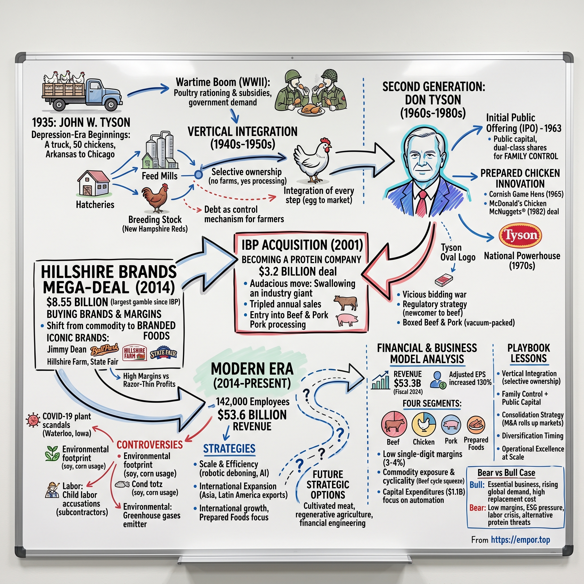 Tyson Foods visual story map