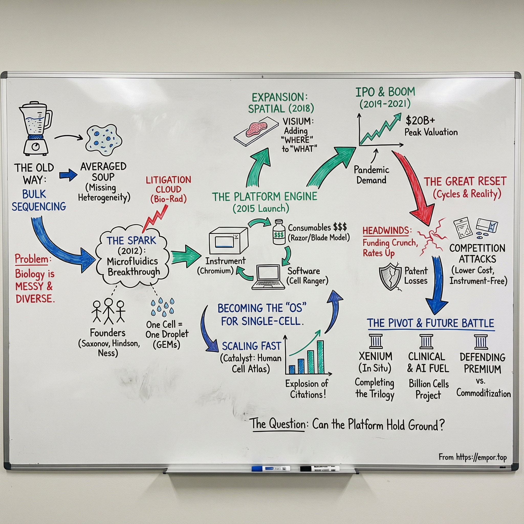 10x Genomics visual story map