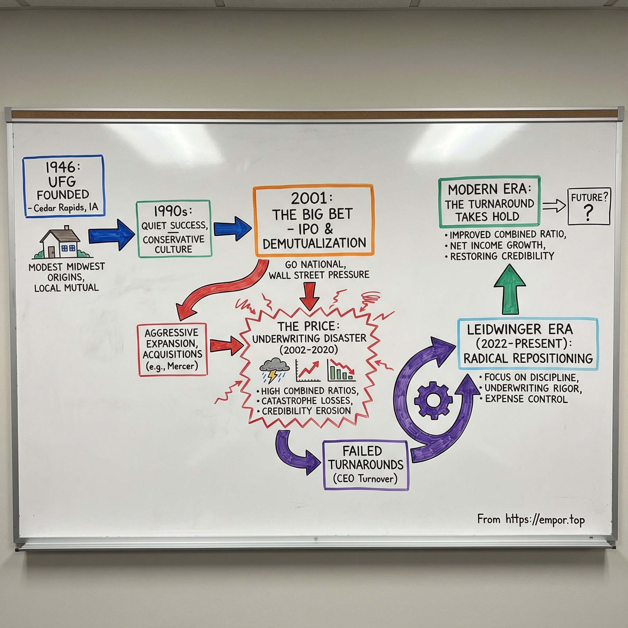 United Fire Group visual story map