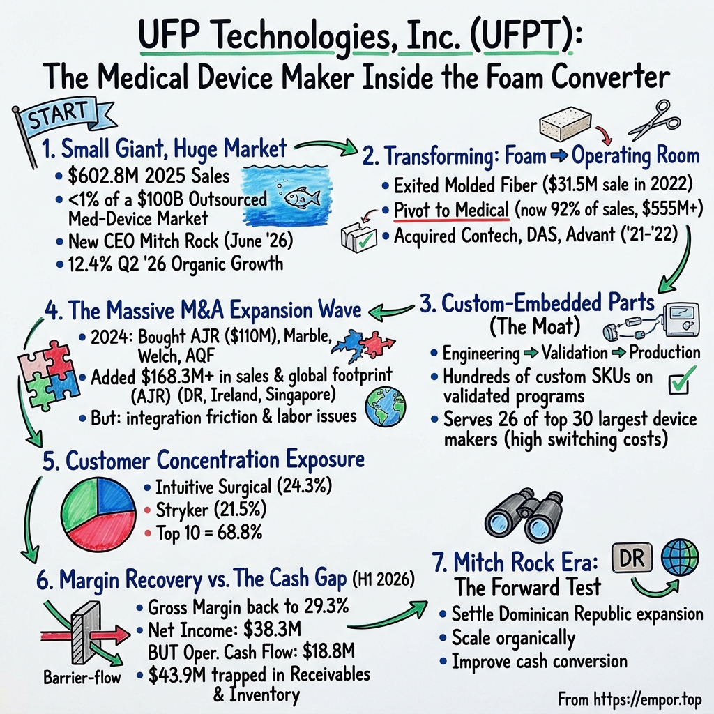 UFP Technologies visual story map