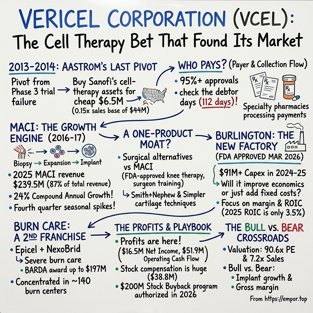 Vericel visual story map