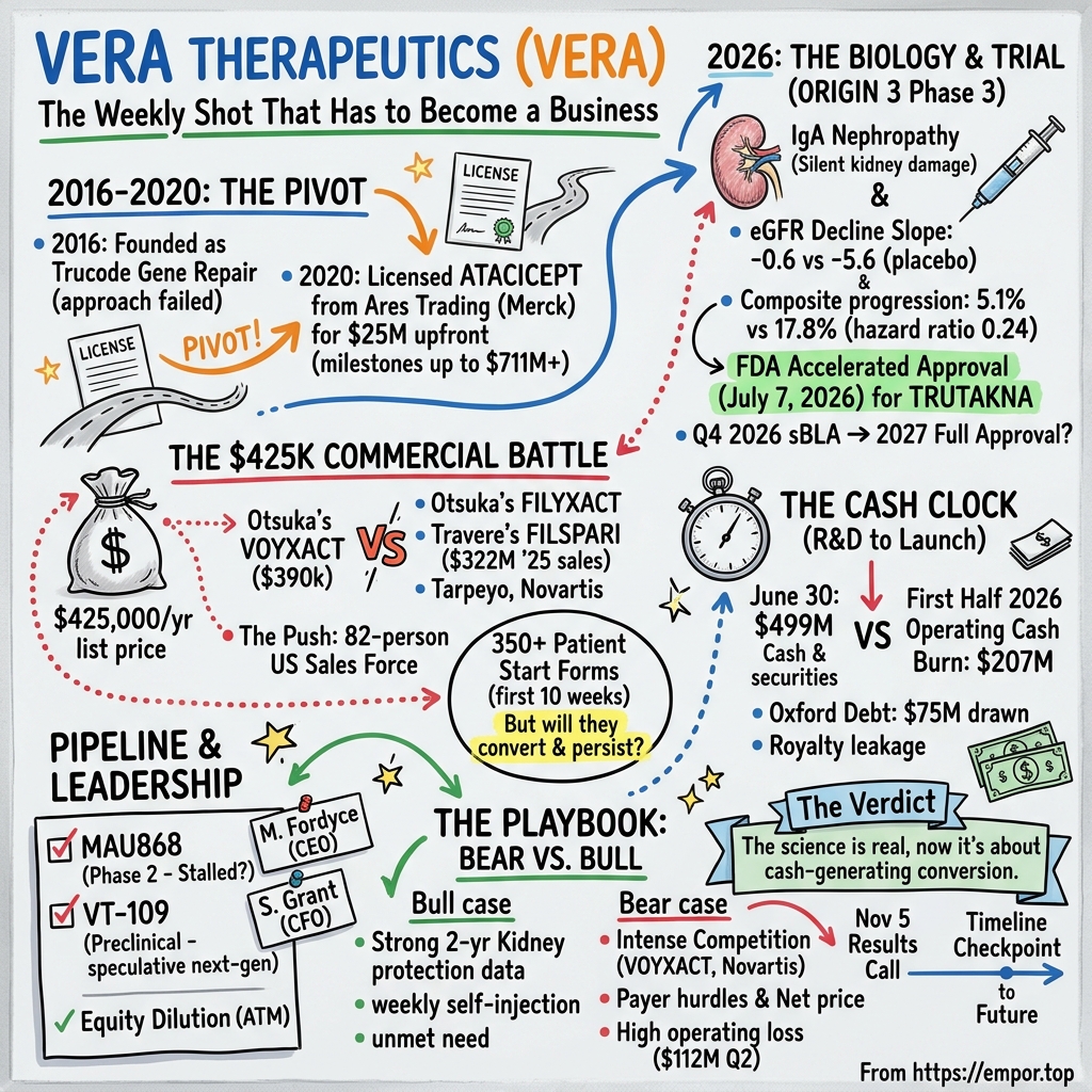 Vera Therapeutics visual story map