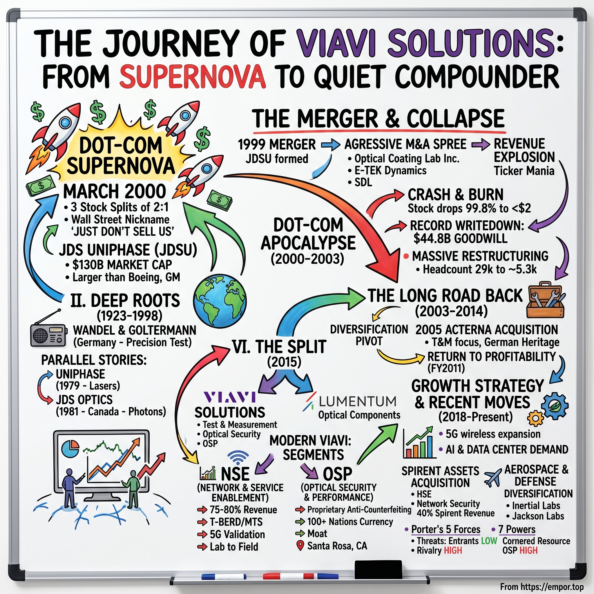 Viavi Solutions visual story map