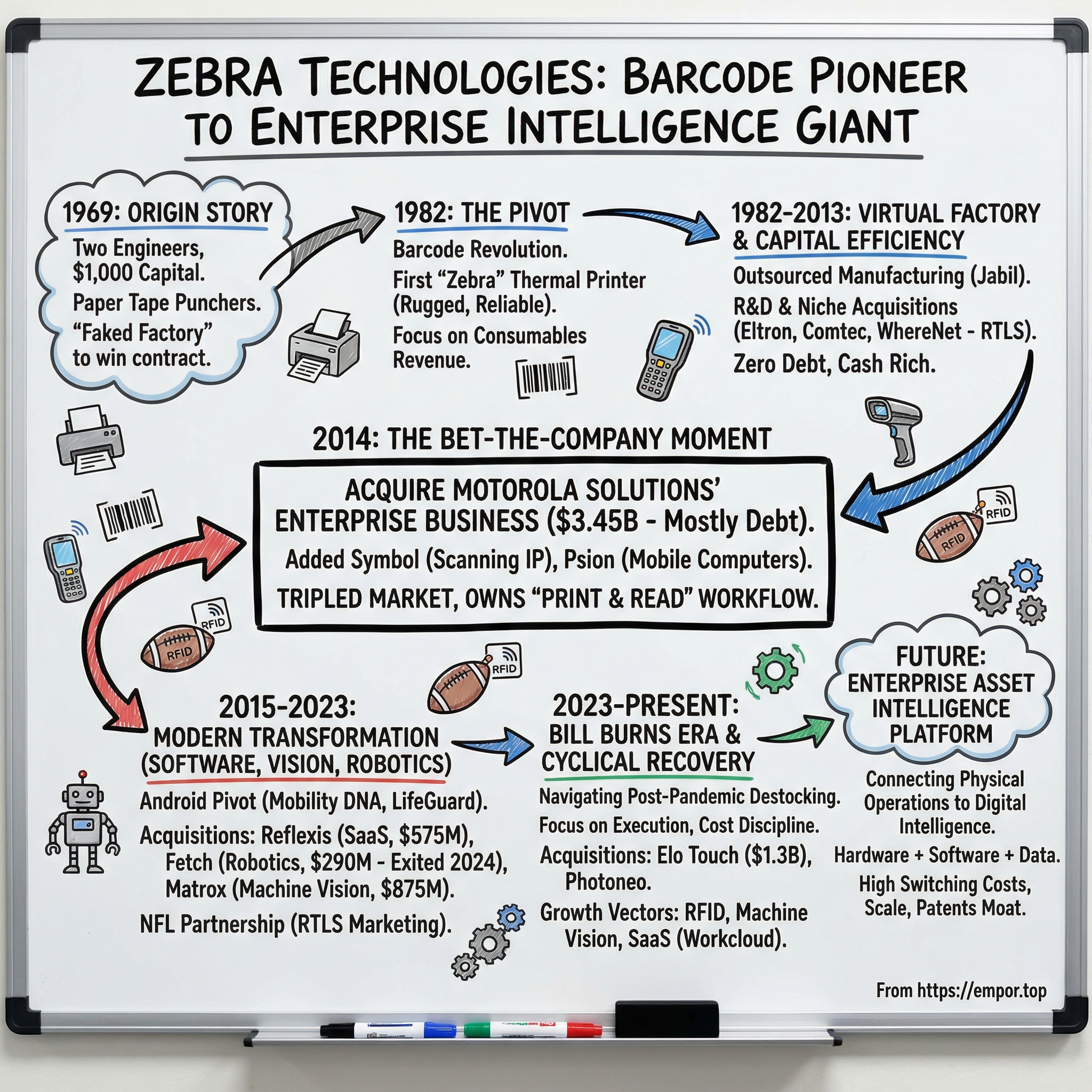 Zebra Technologies visual story map